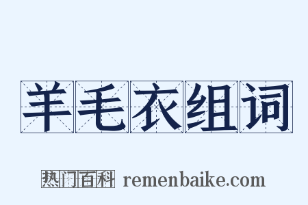 羊毛衣组词是什么意思的图片
